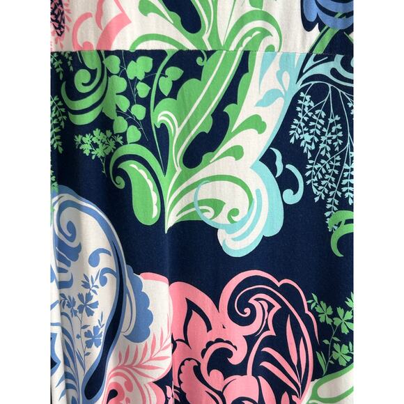 Talbots Womens Maxi Dress M Floral Boho Paisley Beach Sleeveless Hippie Preppy - Picture 8 of 14